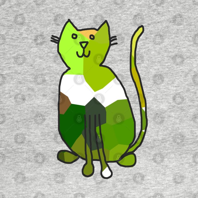 Green Crystal Cat by ellenhenryart